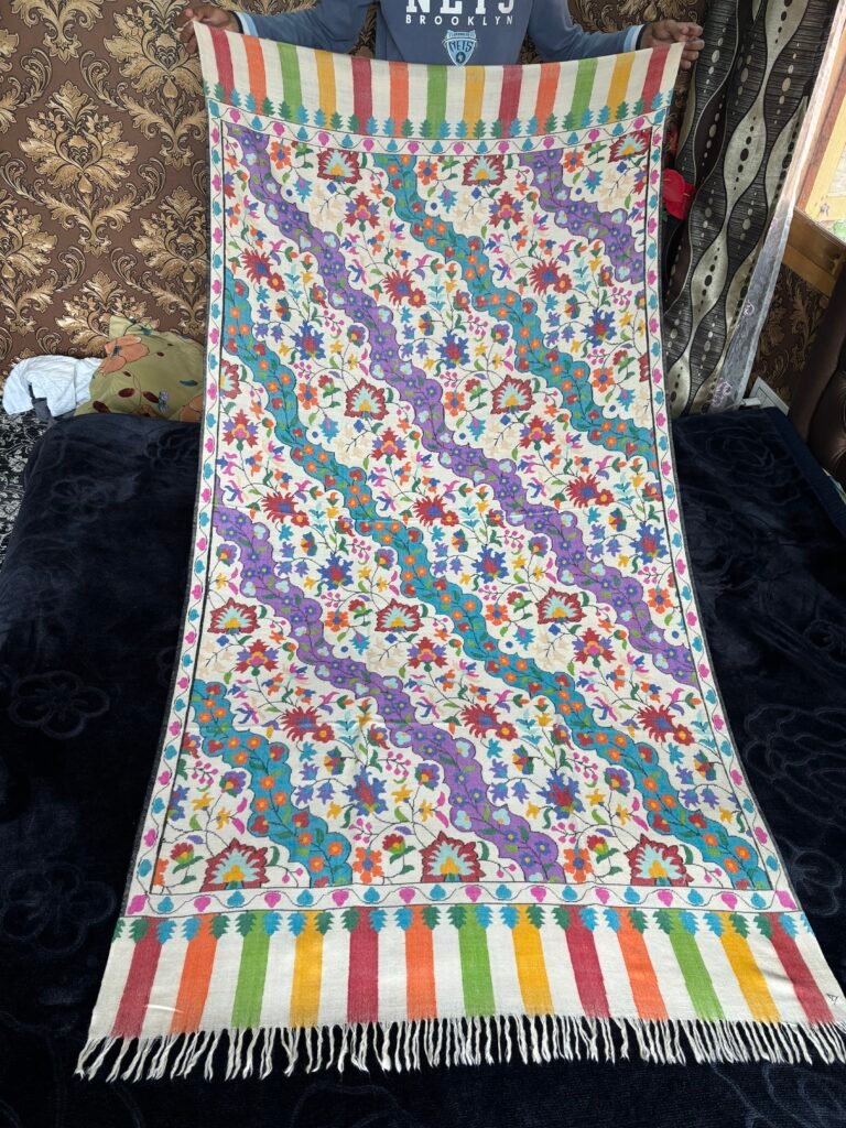 Authentic Kashmiri Pure Pashmina Kani Jama Shawl