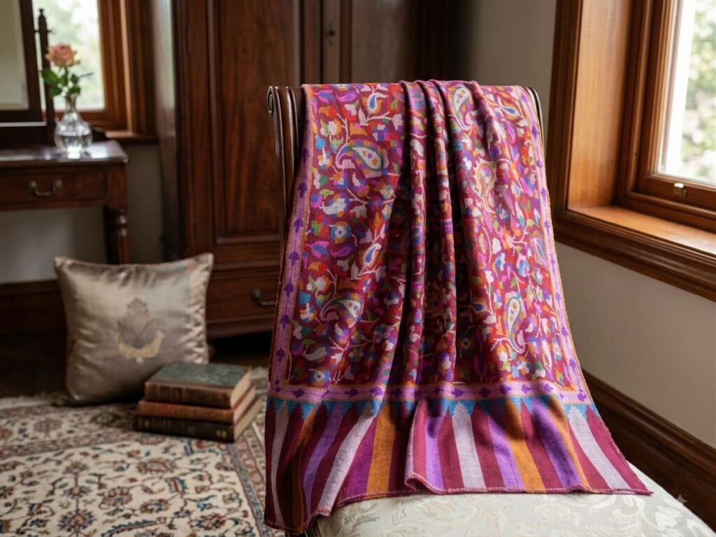 Pure Pashmina Kani Jamawar Shawl