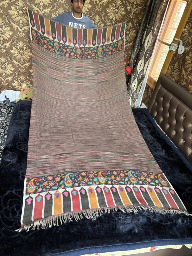 Authentic Kashmiri Pure Pashmina Kani Palla Shawl for Men