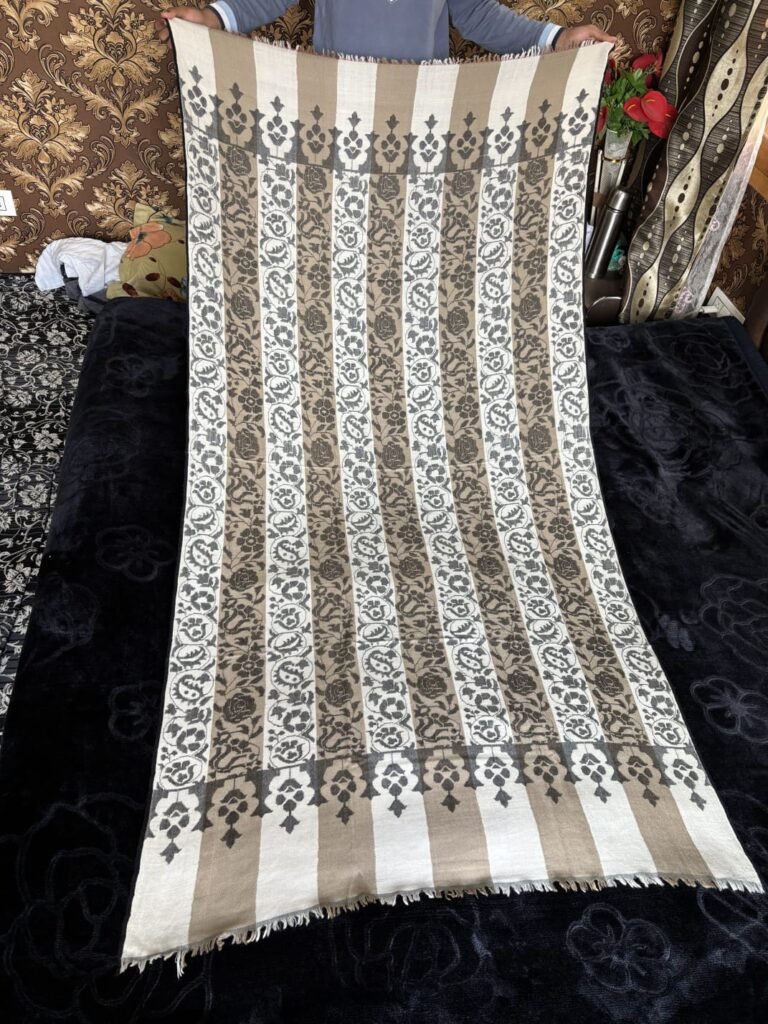 Authentic Kashmiri Pure Pashmina Kani Jama Shawl