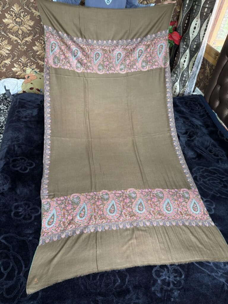 Authentic Kashmiri Pure Pashmina Sozni Palla Shawl